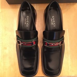 Gucci Vintage Blk Patent Women’s Loafers Sz 8